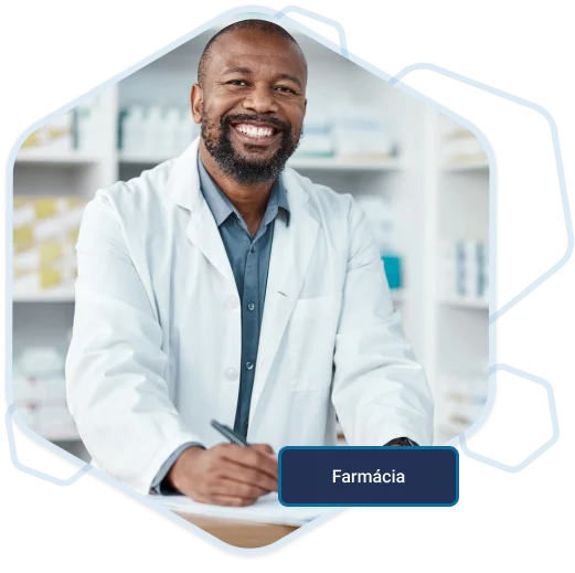 Farmaceutico sorrindo